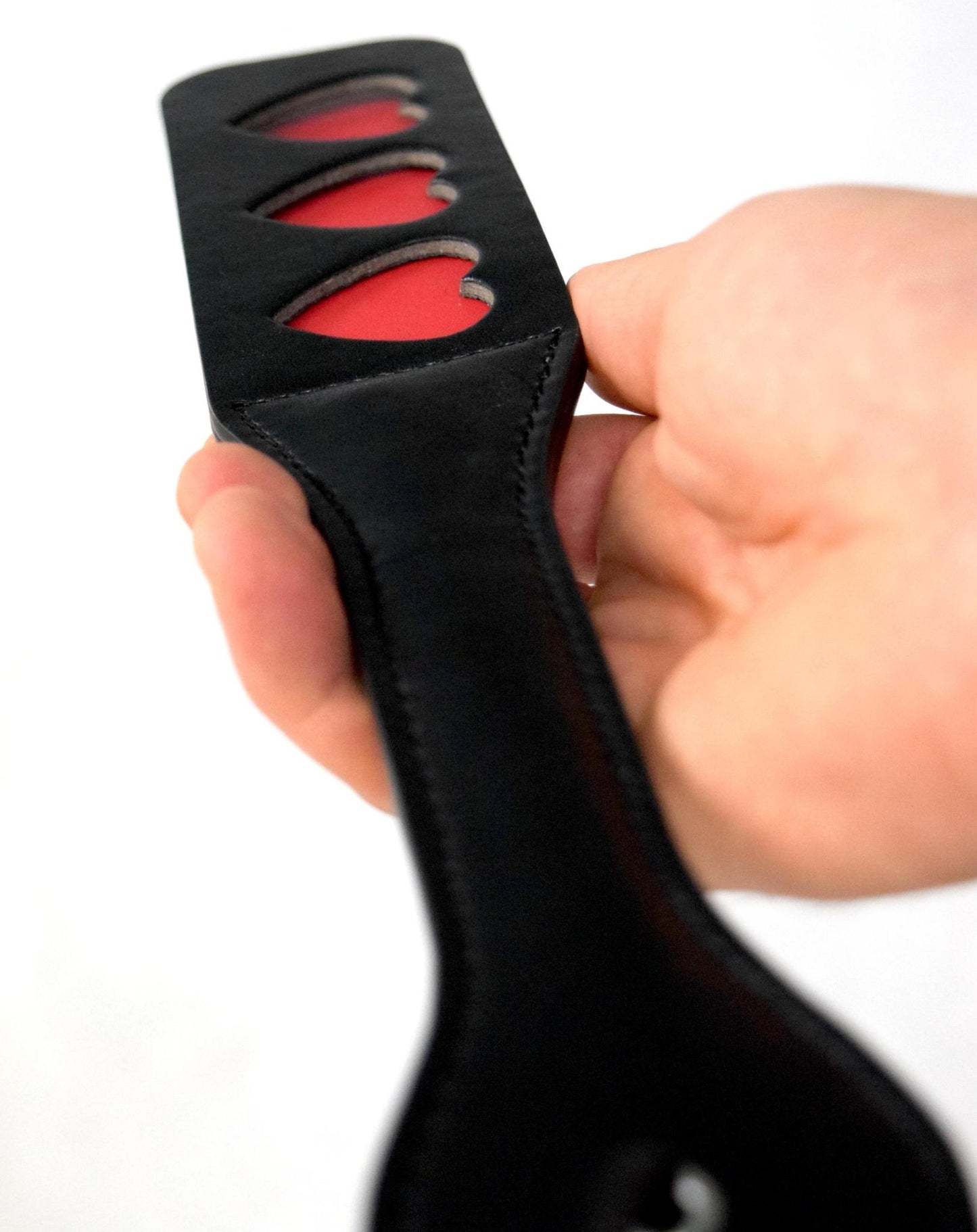 bdsm bondage spanking paddle with hearts leather
