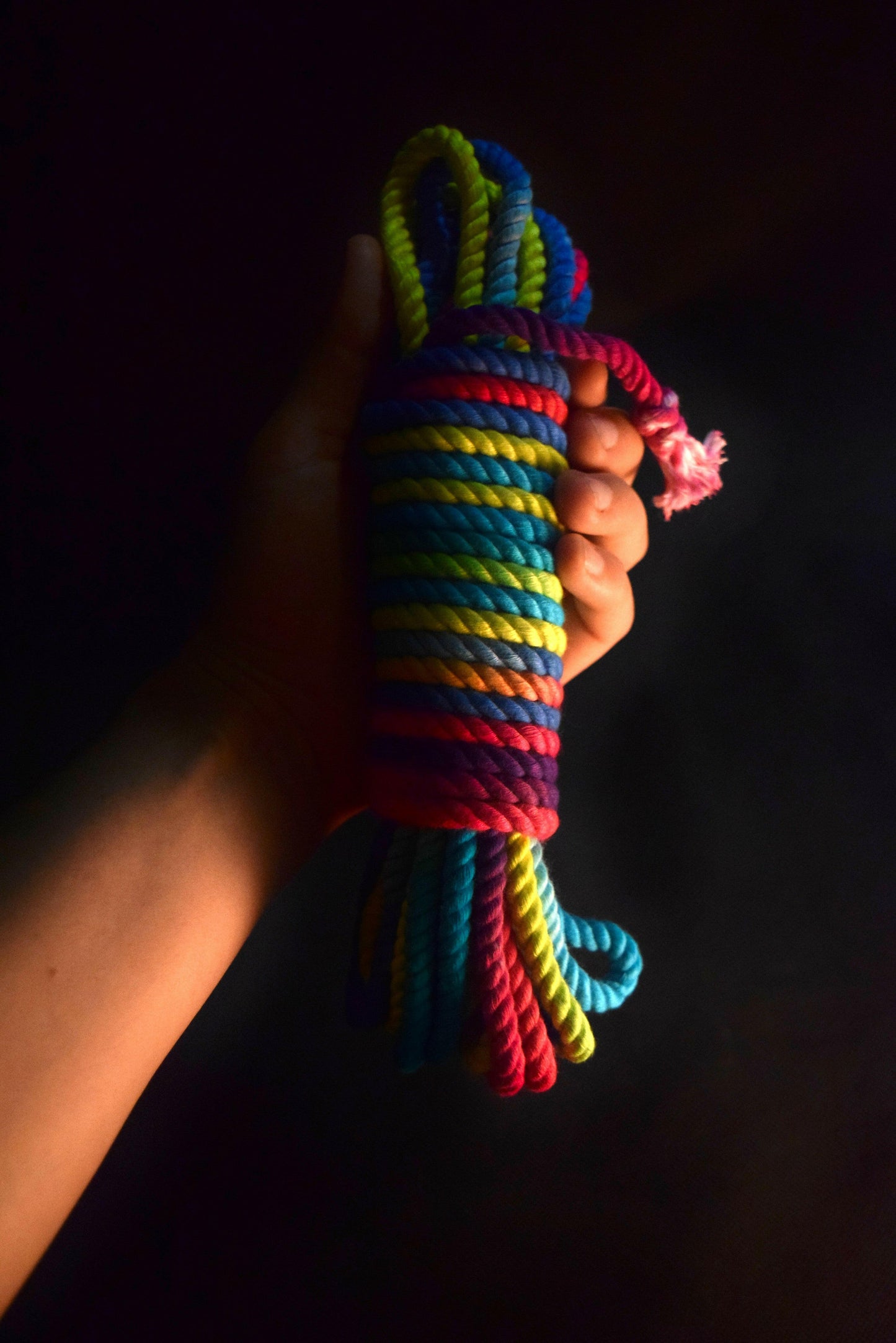 regenbogenfarbenes shibari seil bondage - rainbow bondage rope