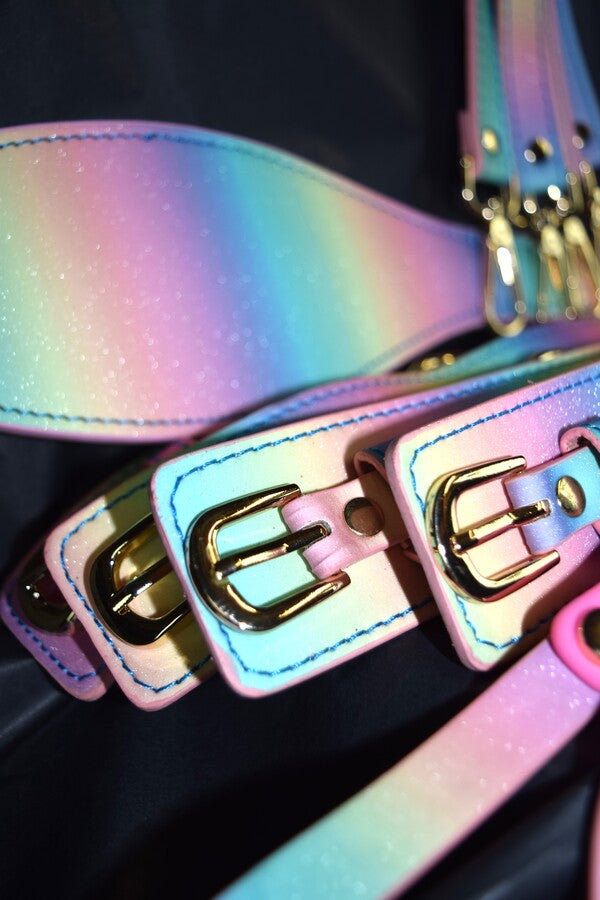 glitzer bondageset rainbow pastell