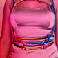 rainbow bondage rope made out of smooth bamboo silk