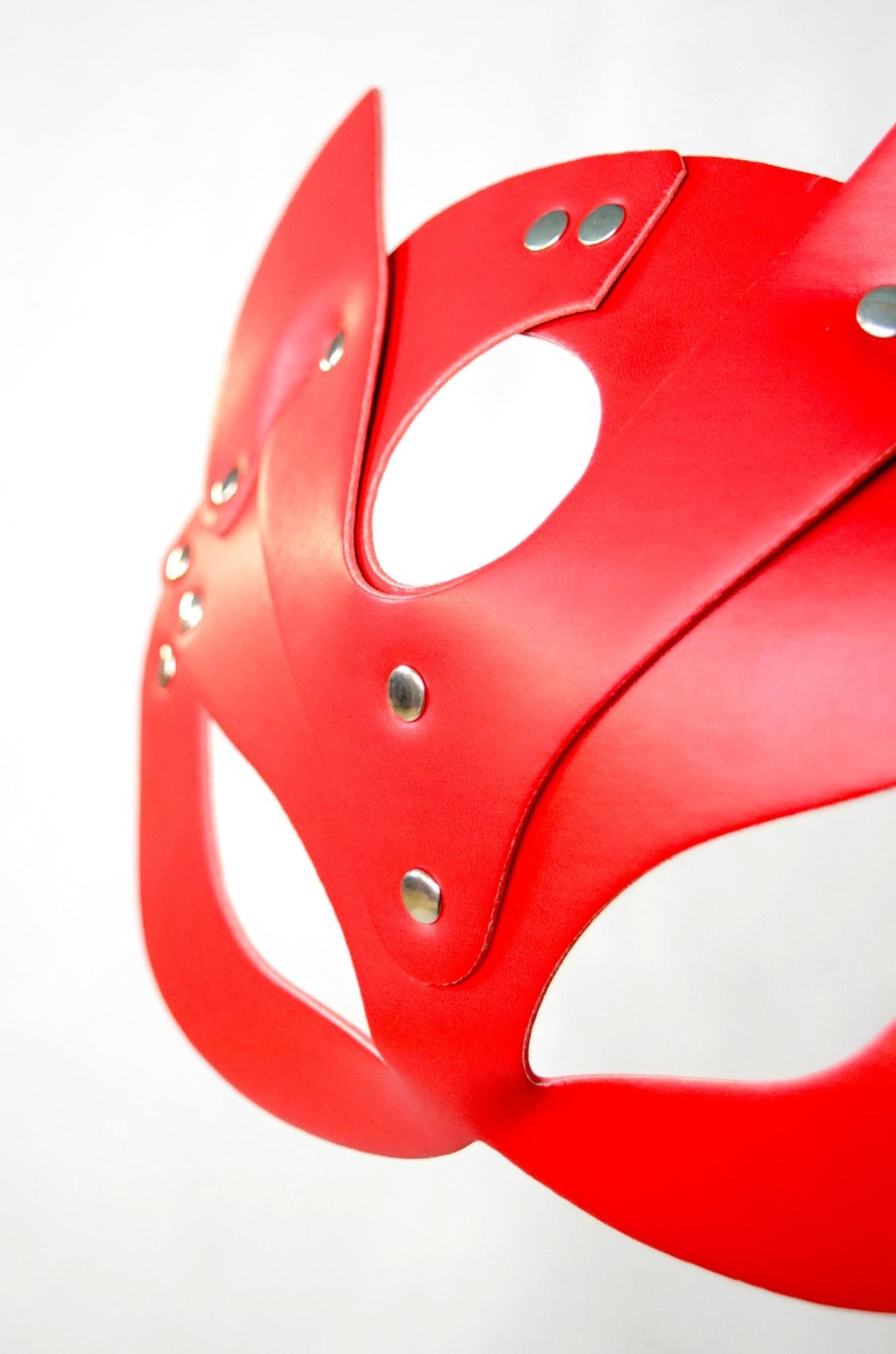 BDSM face mask red