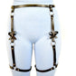 Faux leather harness lingerie black