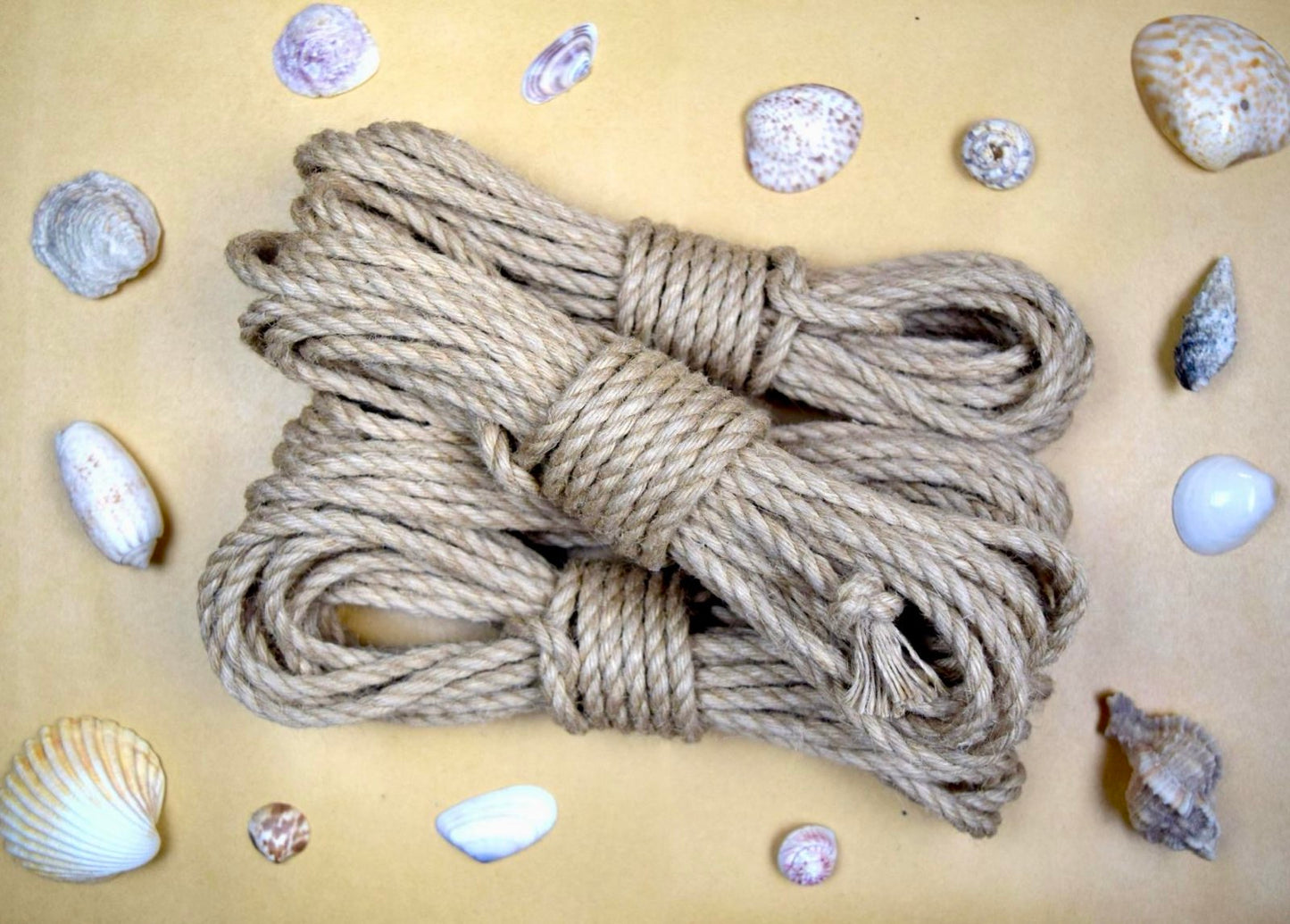 jute rope for shibari - set of 4, 6mm, 8m
