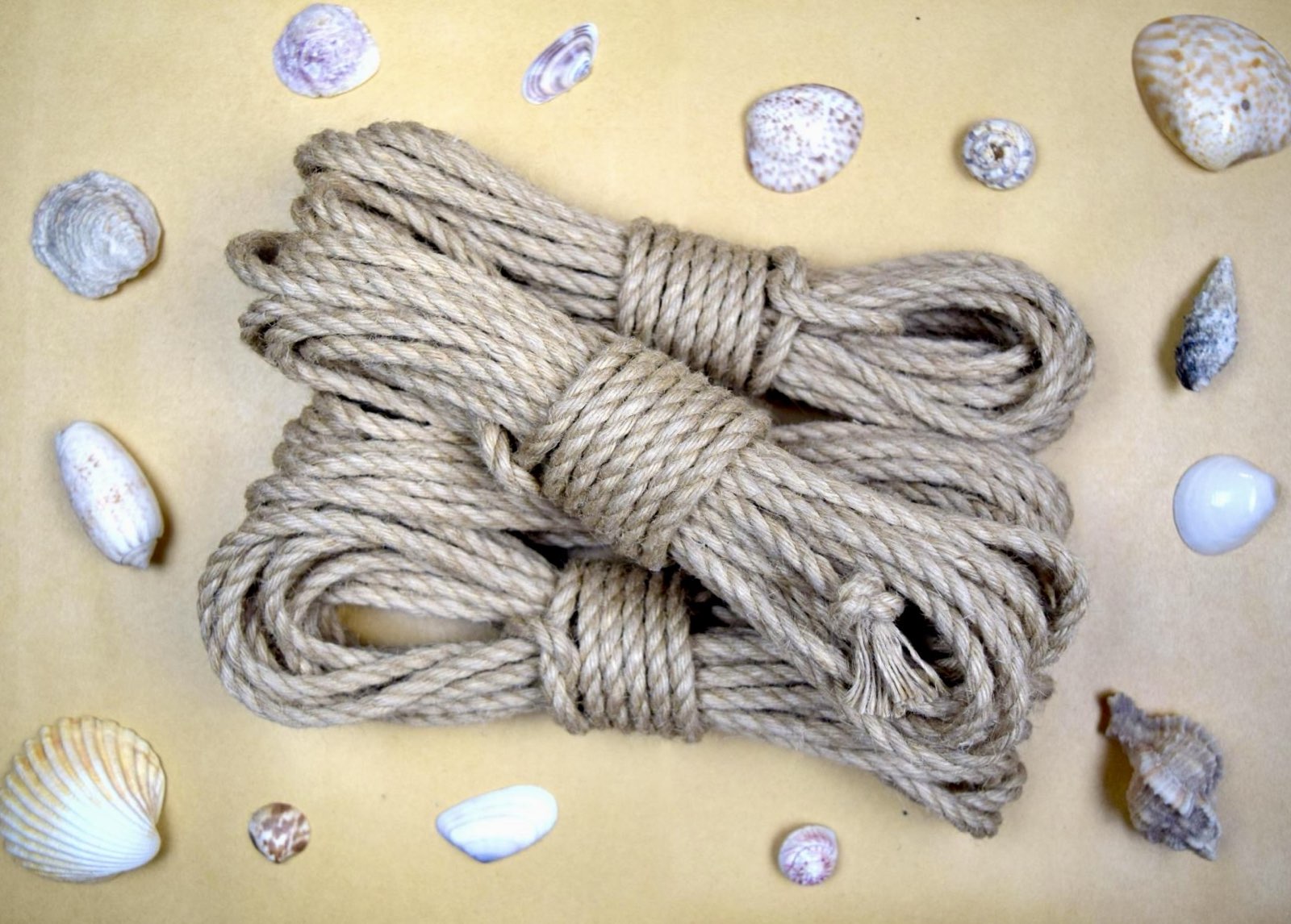 jute rope for shibari - set of 4, 6mm, 8m