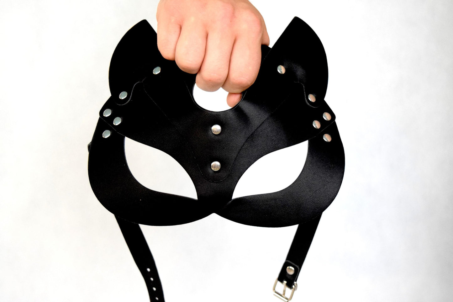 BDSM face mask black