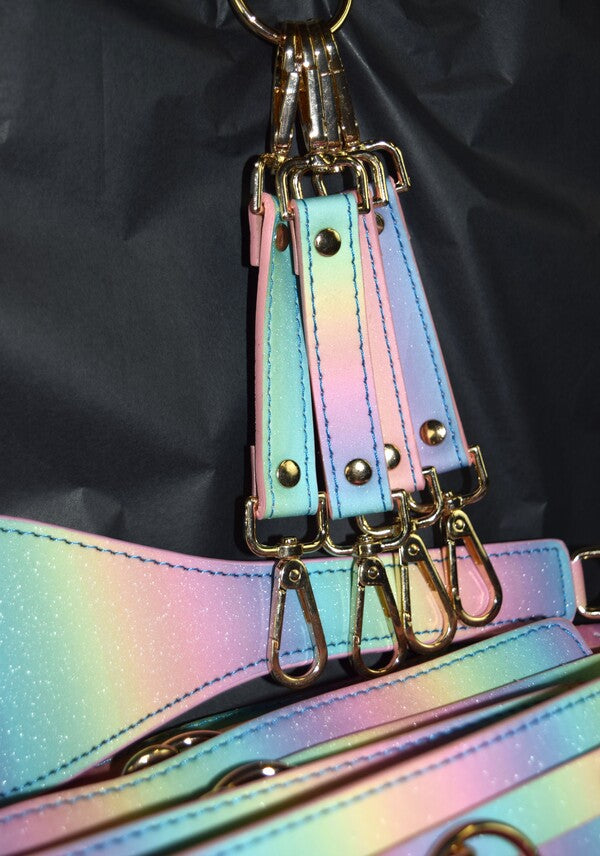 pastell regenbogenfarbenes bondageset für Shibari
