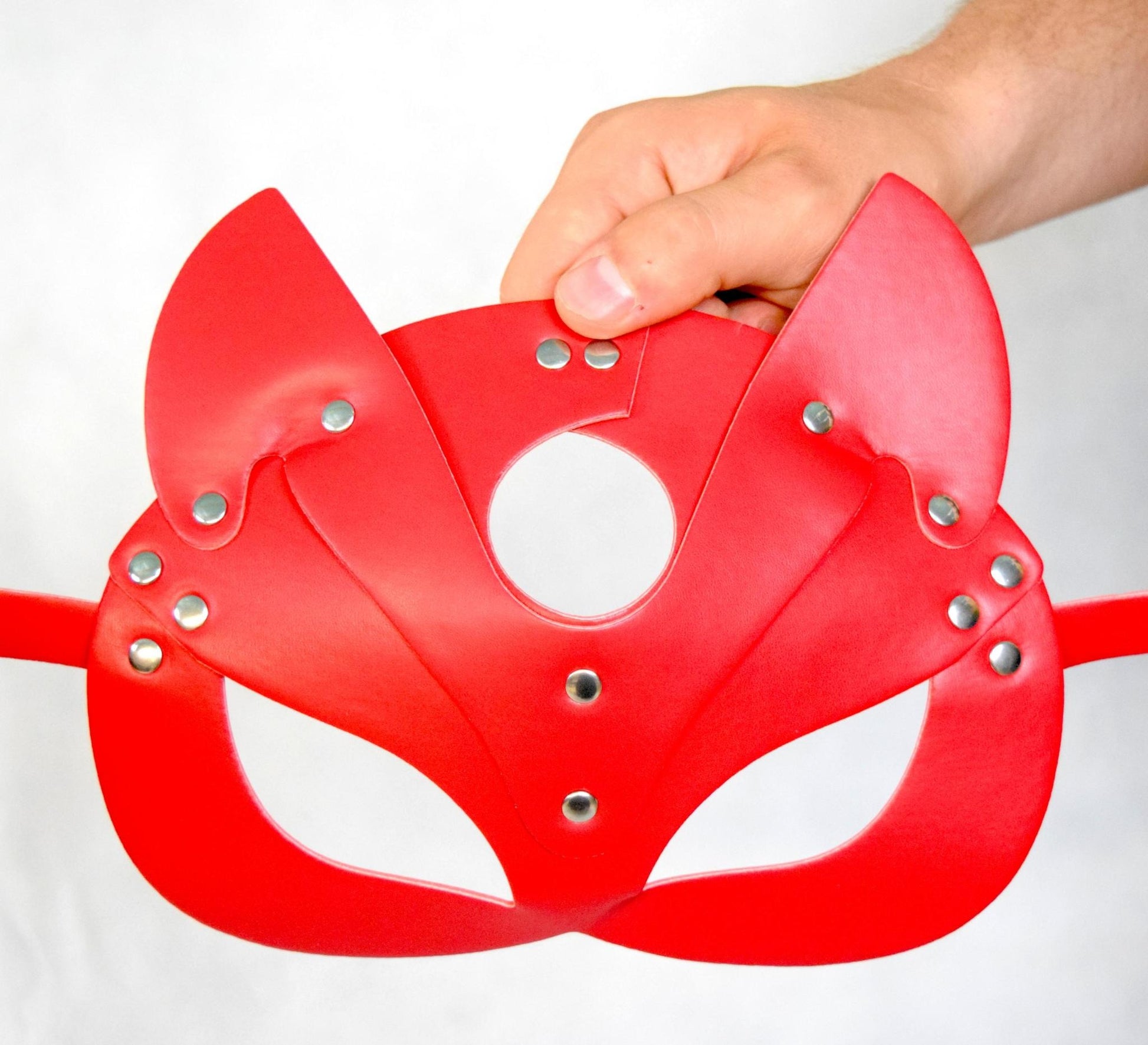 red fetish mask for bondage 