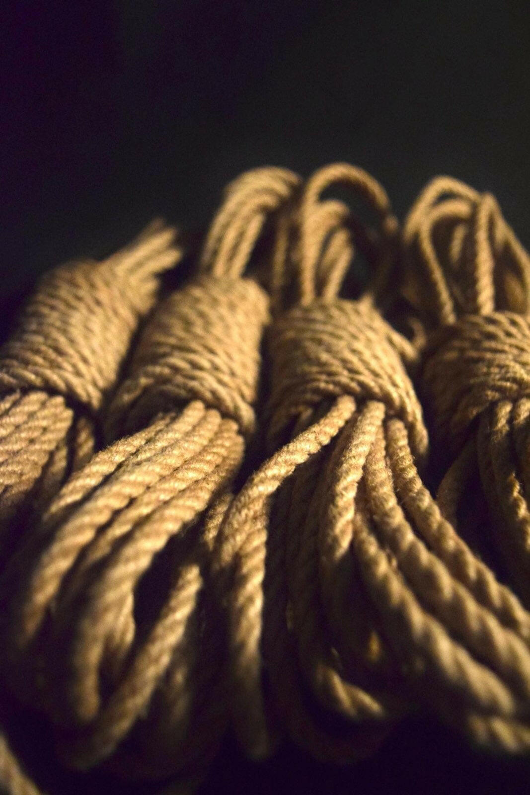 high quality hemp rope for shibari and bondage - hanfseile set bondage