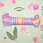 rainbow bondage rope from bamboo silk - pastel